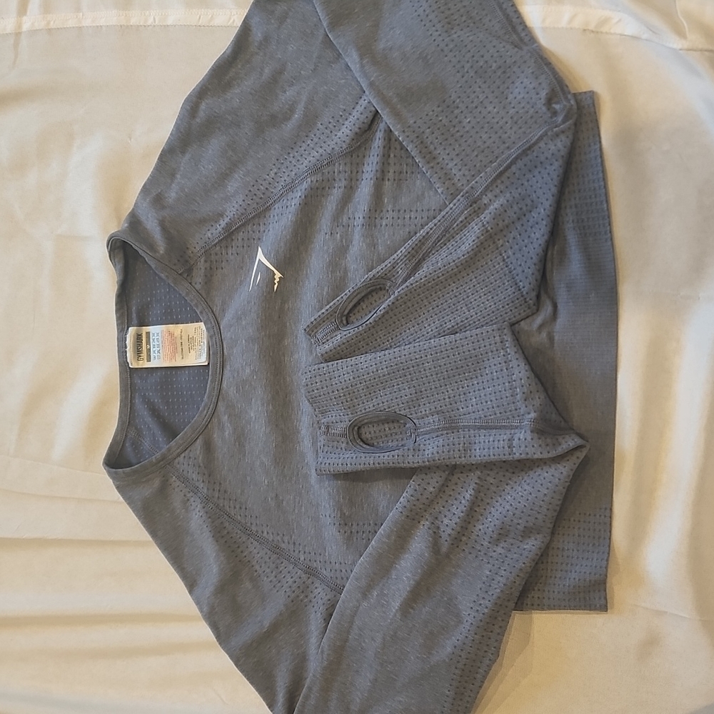 Blue Gymshark crop top